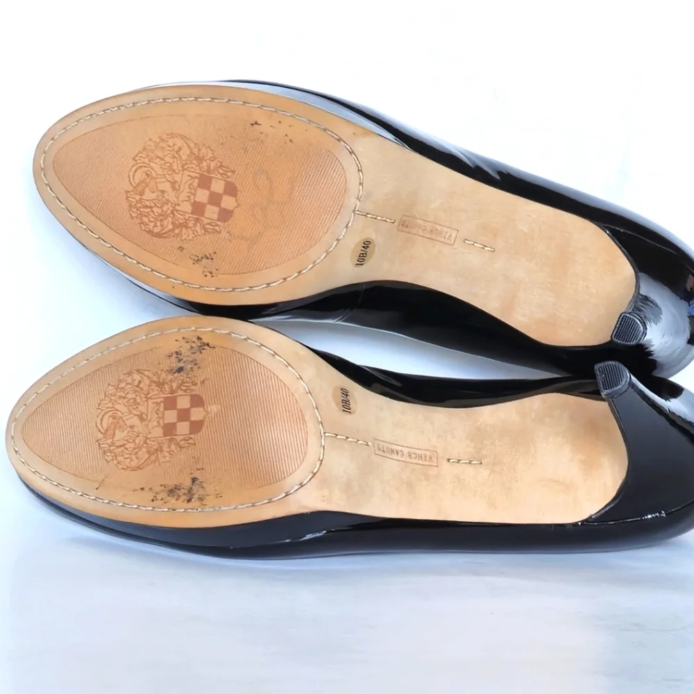 Vince Camuto black patent pumps size 10B - Picture 6 of 7